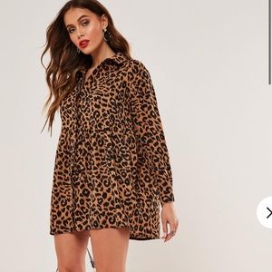 Leopard printed petite dress
